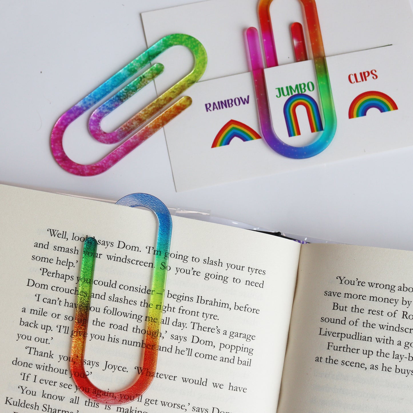 Rainbow Chunky Paperclips