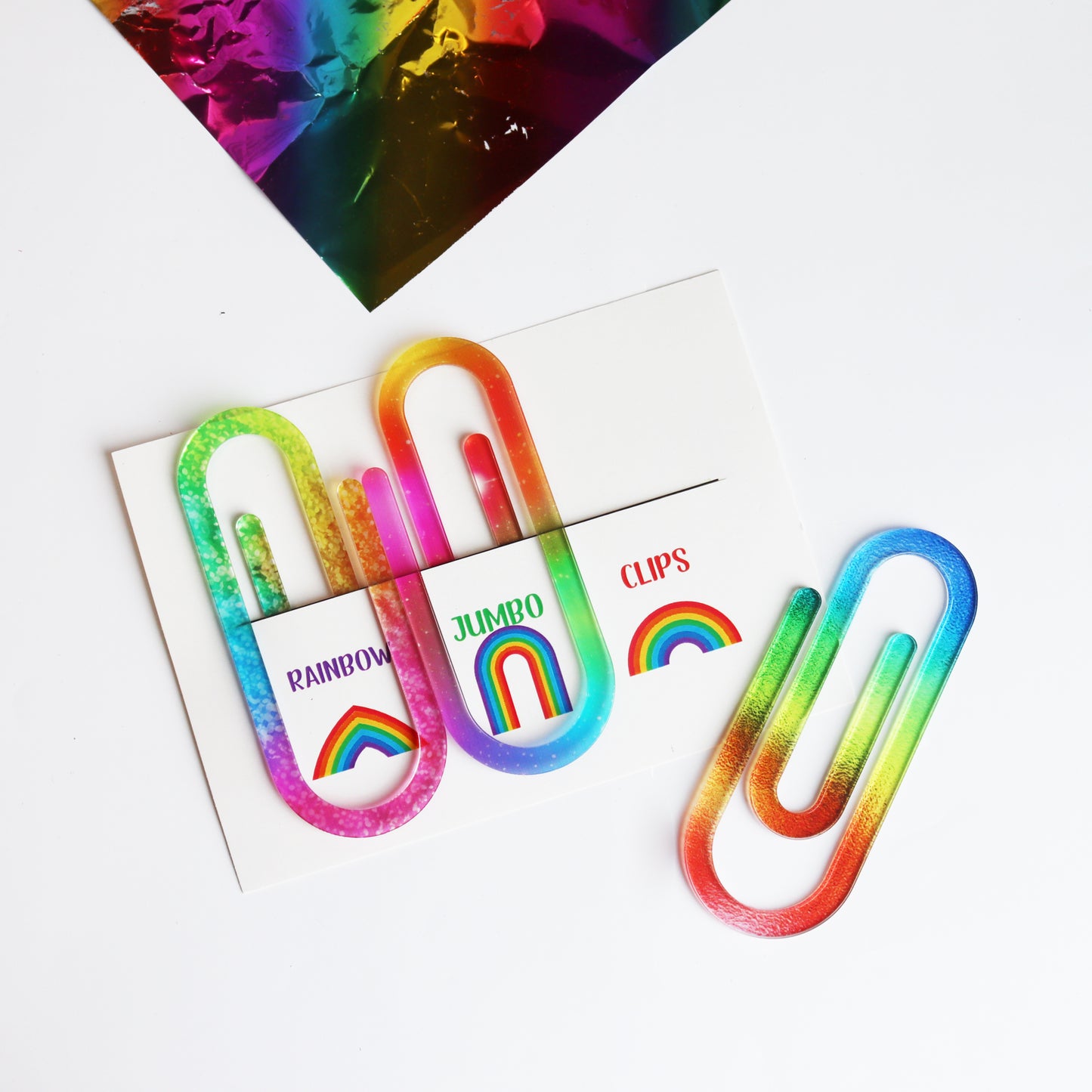 Rainbow Chunky Paperclips