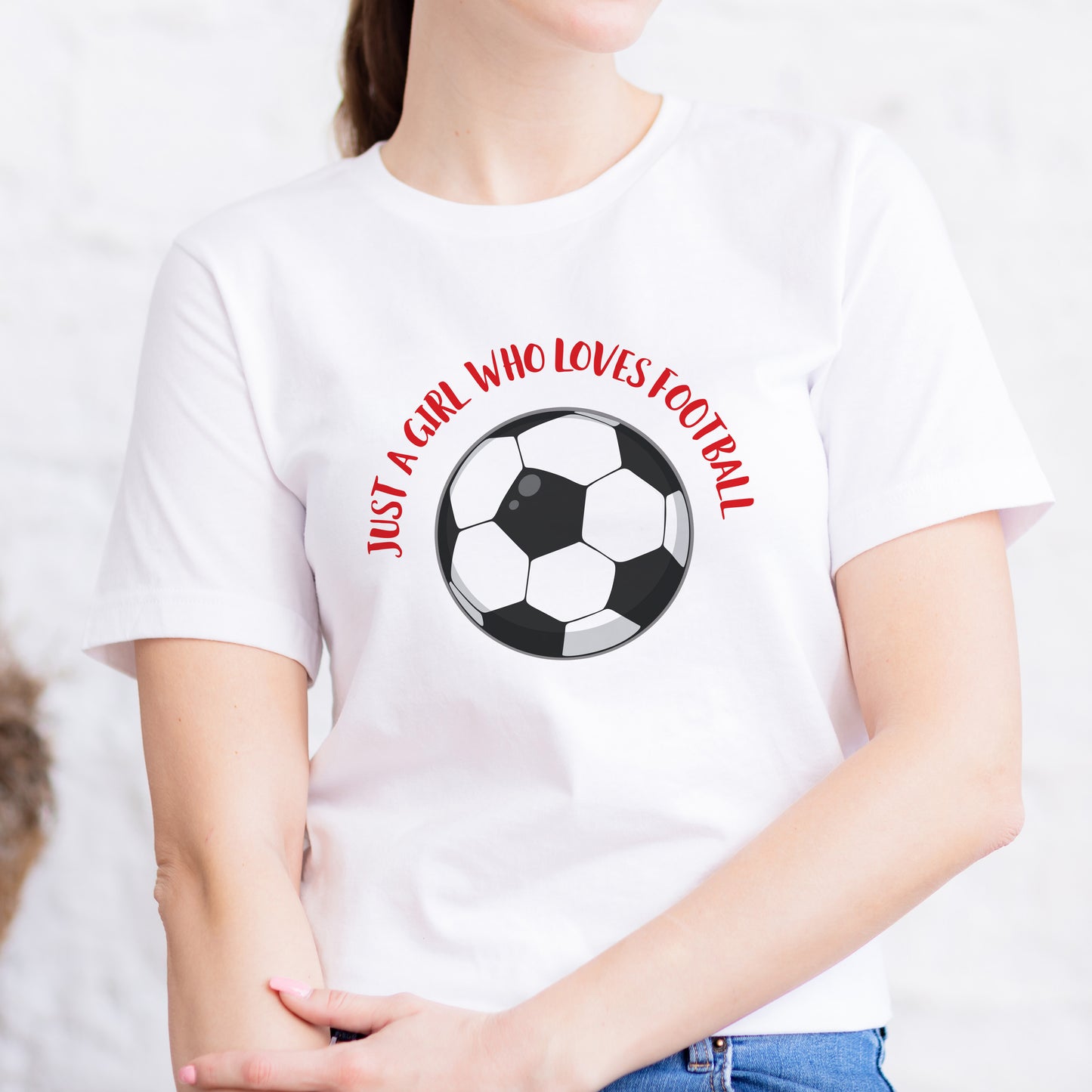 Just A Girl Who Like Football Adult Tshirt