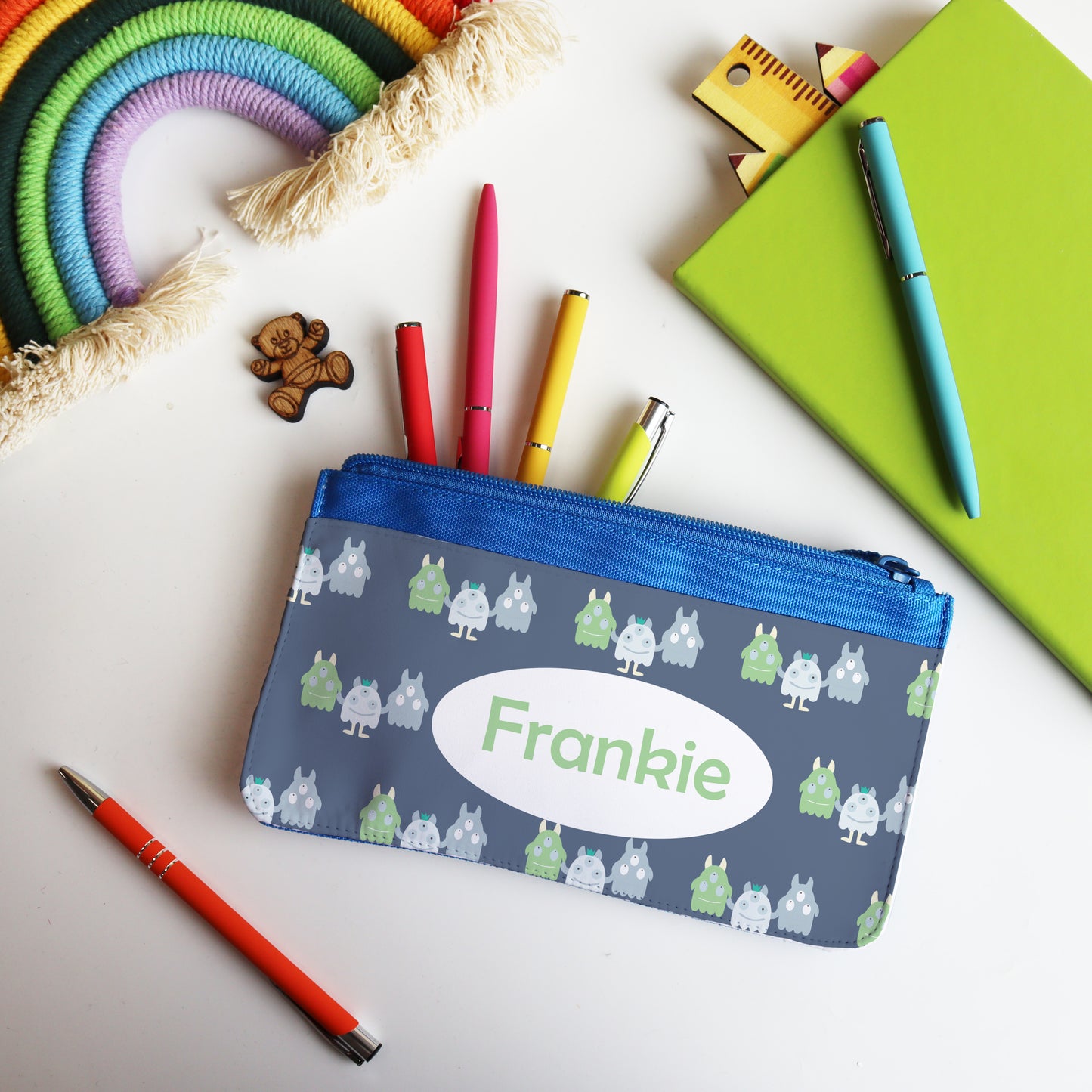 Cute Monster Personalised Pencil Case