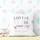 New Baby Cushion Birth Announcement