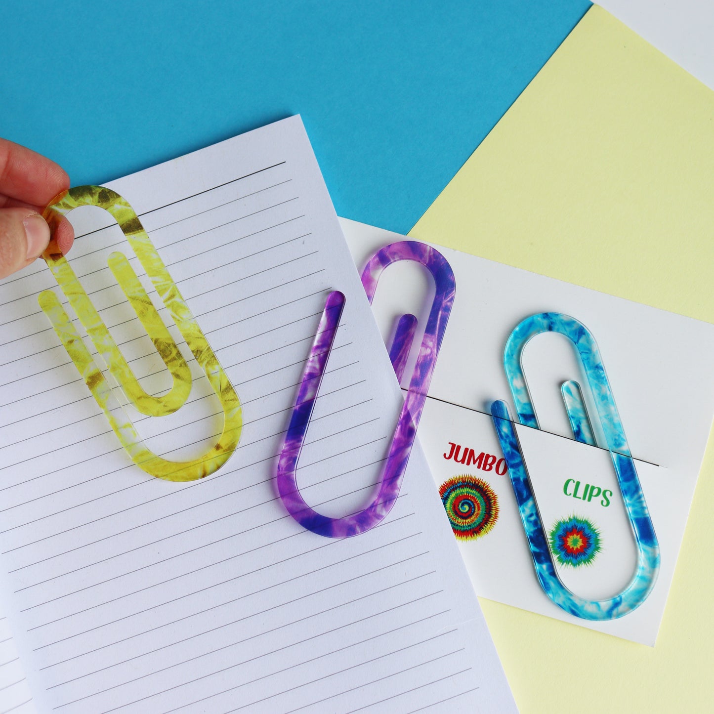 Tie Dye Jumbo Paperclips