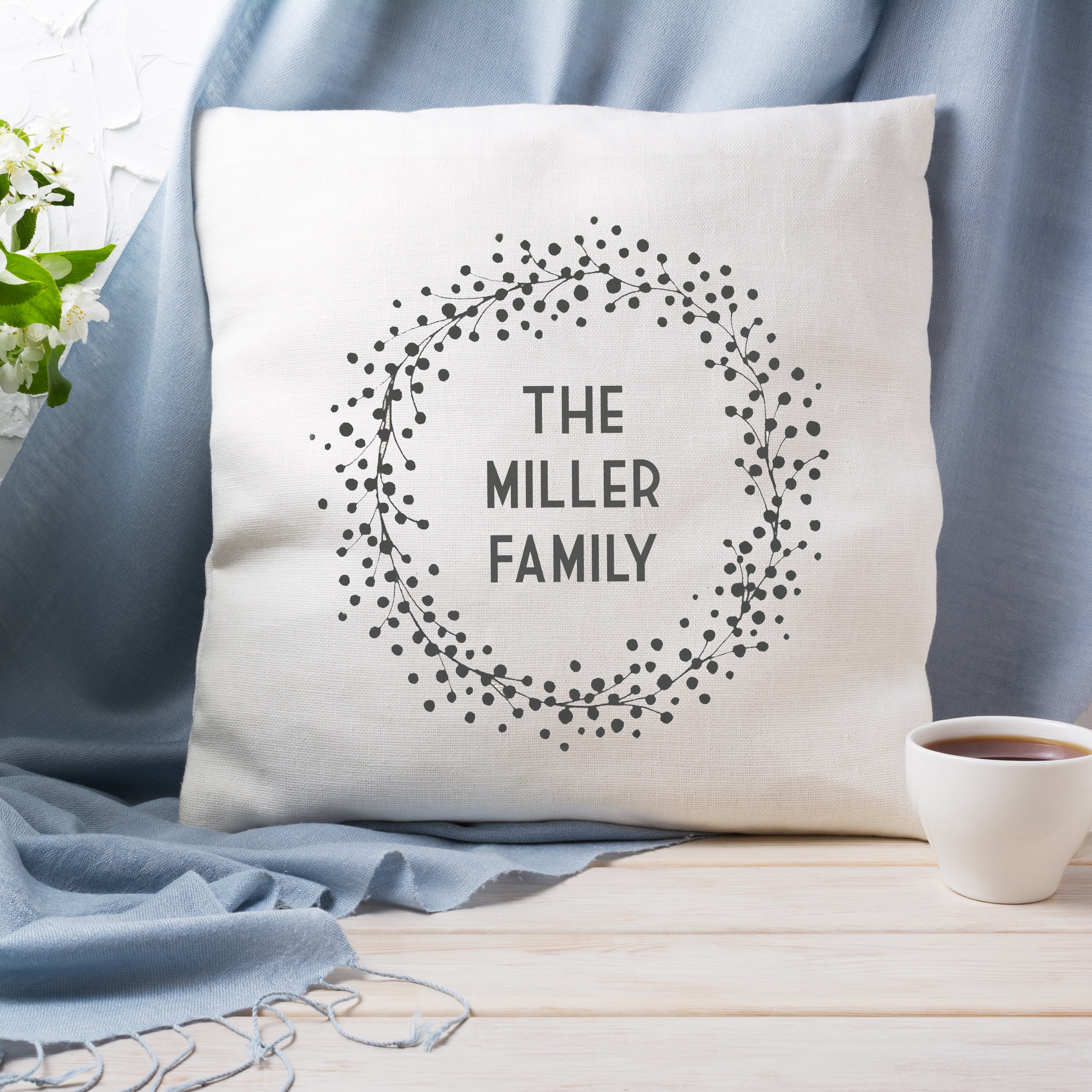 Personalised family hotsell name cushions