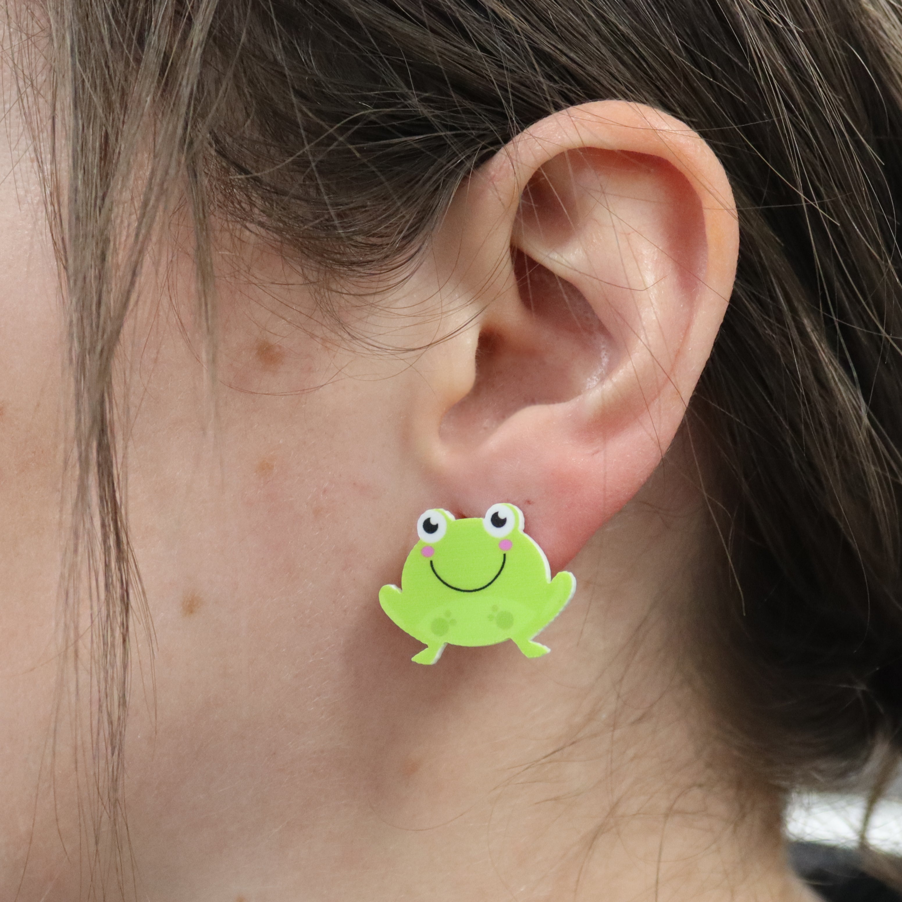 Frog deals stud earrings