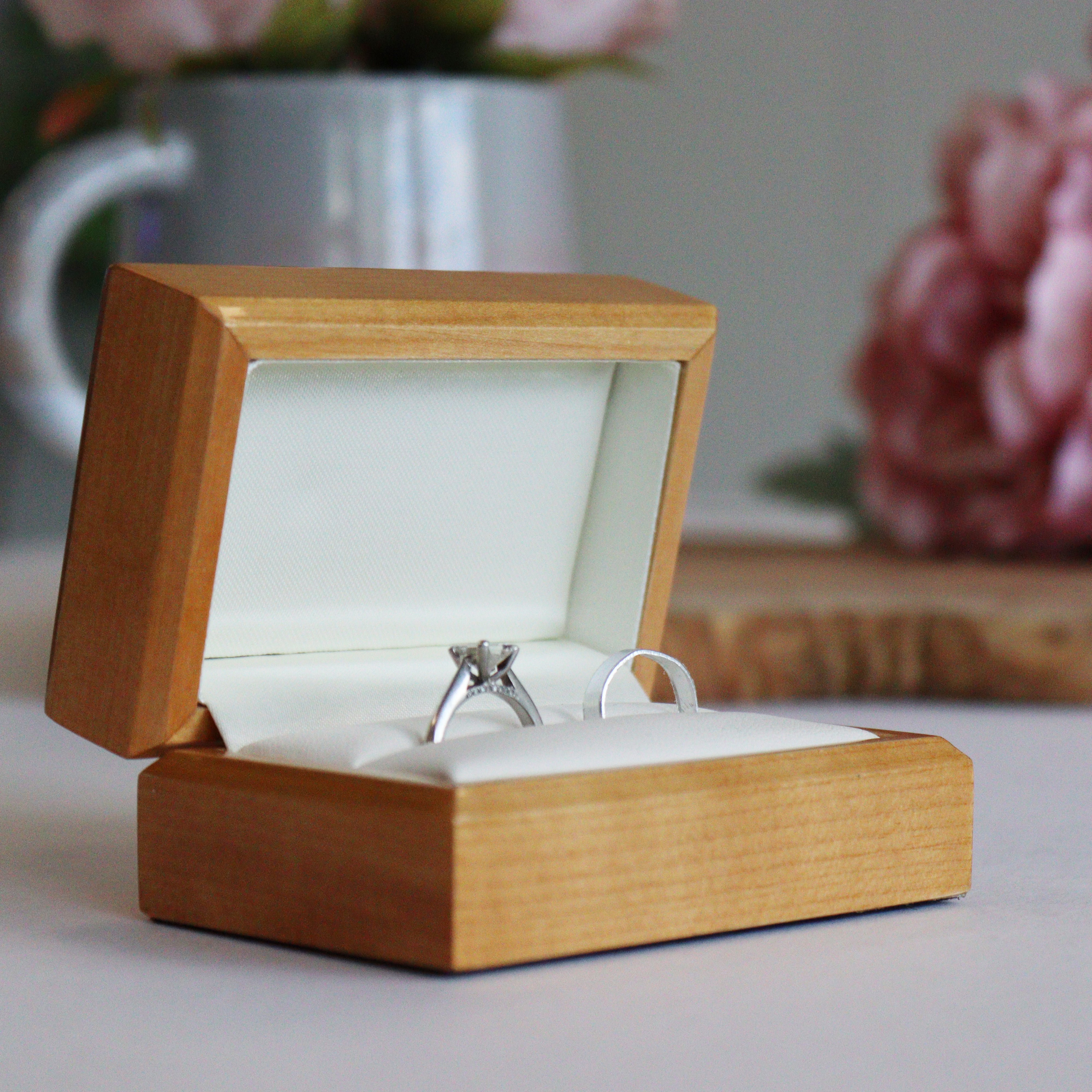 Personalised Double Wedding Ring Box PerfectPersonalisedGifts