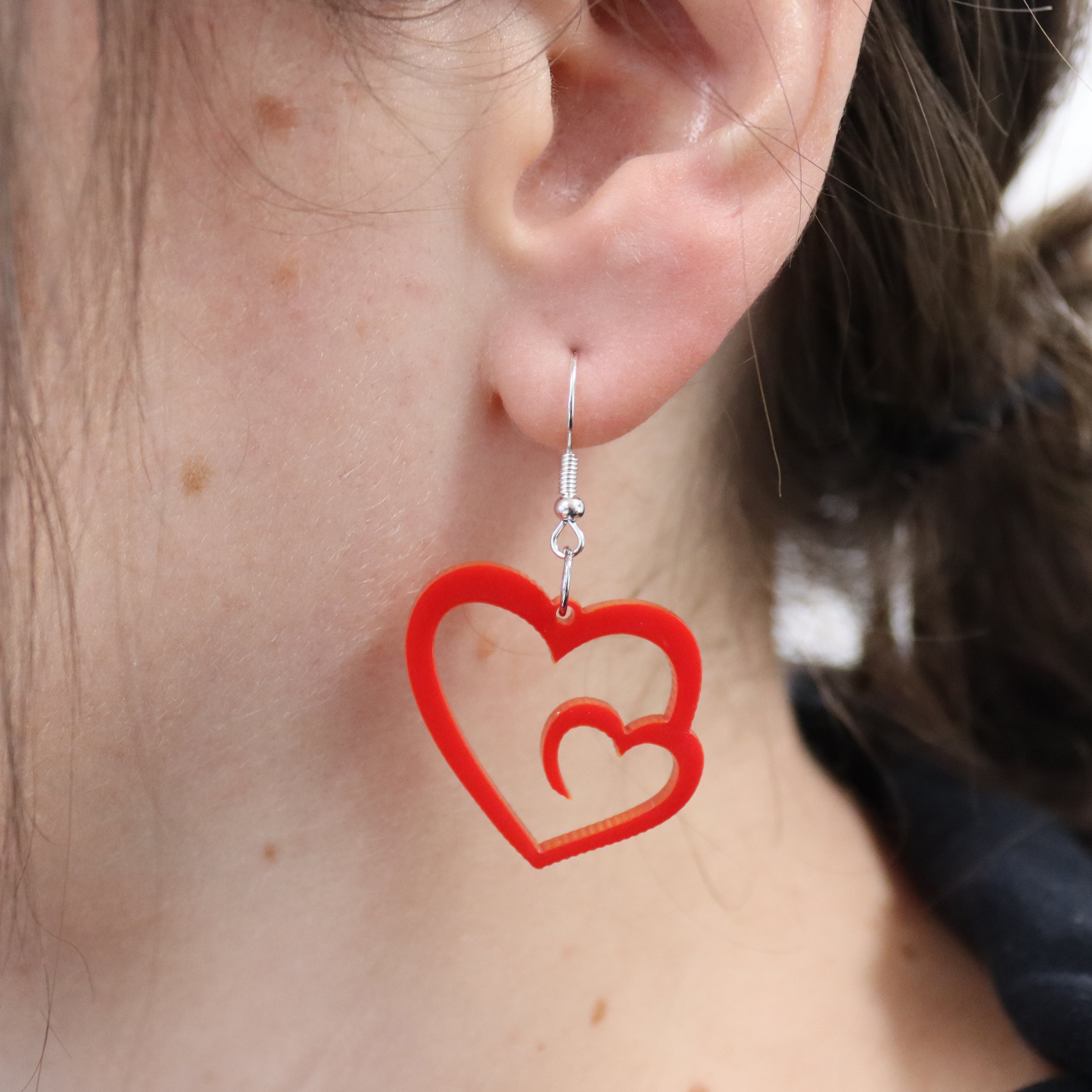 Laser cut plastic on sale earrings