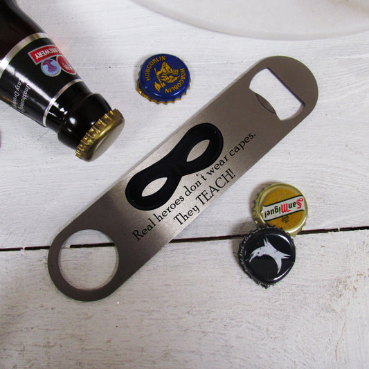 Thank You Teacher Superhero Bottle Opener