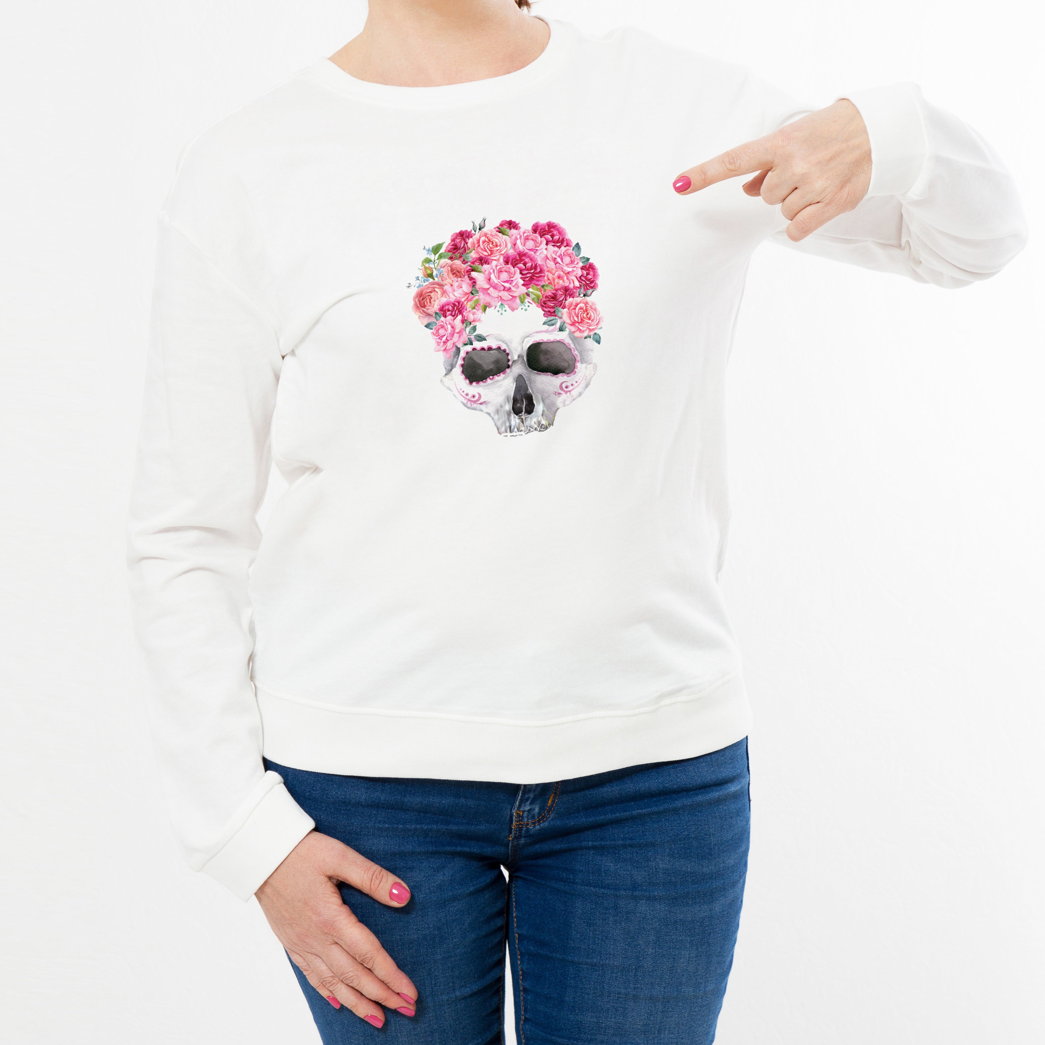 Skull clearance print sweatshirt