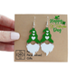 Paddy's Day Party Green Dress Up Earrings