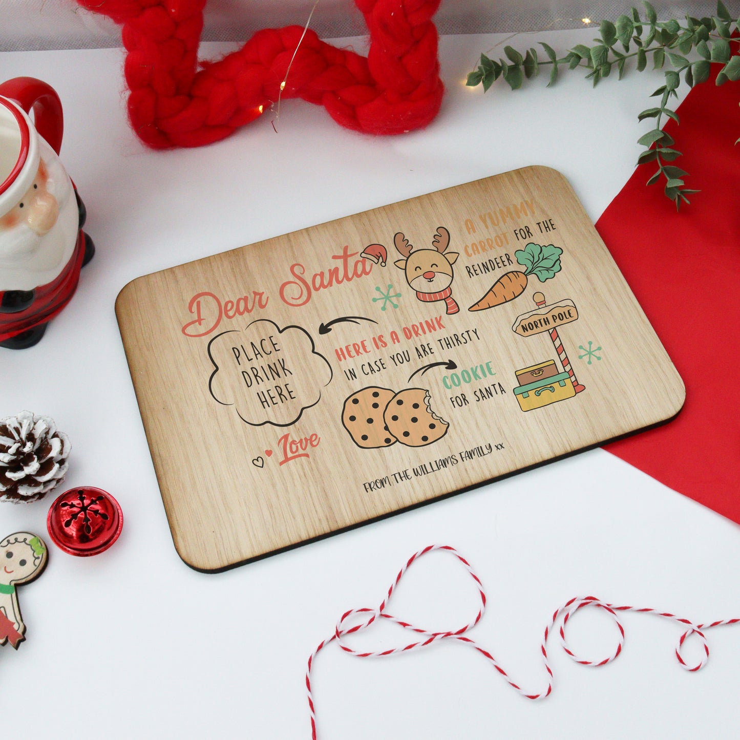 Personalised Santa Treat Plate Board